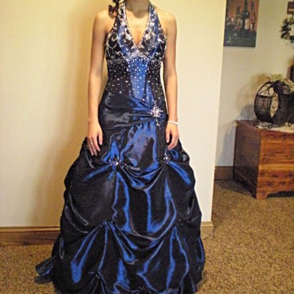Mori Lee Prom Dress- Royal Blue Size 0
